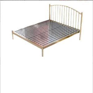 Customized Curved Design Metal Modern Iron Bed Frame New Fashion Double Queen King Size Iron Bed
