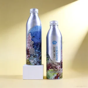 Customized Food-Grade Aluminum Water Bottle with Anti-Theft Screw Cap, 250ml 500ml 750ml 1000ml