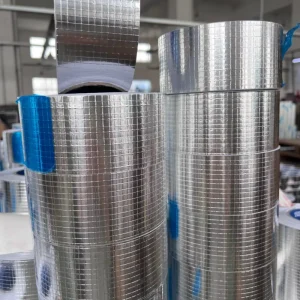 Customized Insulation Pipe Sealing Aluminum Foil Tape 5*5mm Fiberglass Aluminum Foil Tape for Roof Leak Repair