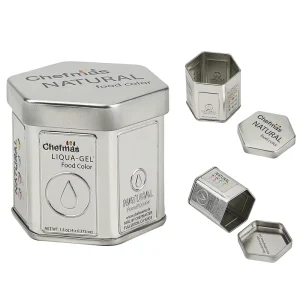 Customized Logo Hexagon Tinplate Metal Tin Box for Mobile Phone and Watch Storage, Gift Packaging, Recycled Materials
