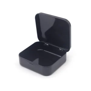 Customized Logo Multi-Usage Rectangle Tinplate Craft Storage Tins with Hinged Lids Custom Color and Size