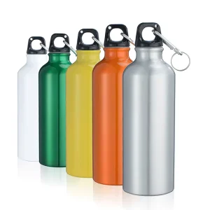 Customized Logo Portable 500ml Metal Aluminum Water Bottle for Outdoor Sports & Camping for Promotions