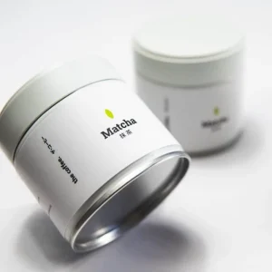 Customized Logo White Matcha Tea Airtight Tin Can Eco Friendly Small Metal Powder Cans Screw Lid OEM ODM 20g 30g 50g for Food