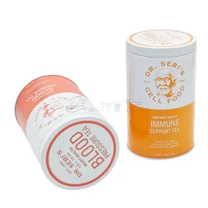 Customized Metal Tin Round Cans Coffee and Tea Mini Round Packaging Cans with Inner Plugs and Lids Metal Round Cans