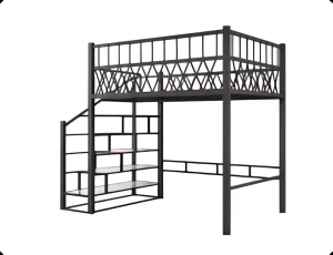 Customized Modern Design Metal Bunk Bed Heavy Loading Loft Bed Frame for Hotel Dormitory Apartment Hospital Use