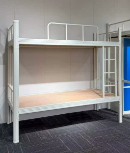 Customized Modern Iron Loft Bunk Bed Single Platform Made of Metal for Dormitory Apartment Hotel or Hospital Use