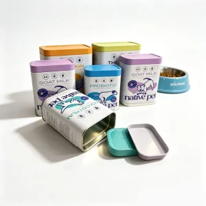 Customized Offset Printing Food Grade Cat Dog Pet Nutrition Olive Oil Metal Tin Can Packaging with Pump Heads