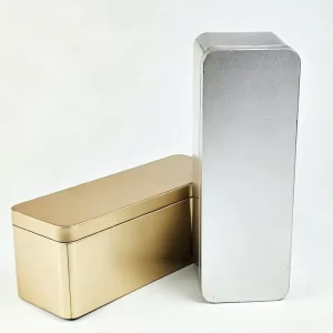 Customized Plain Metal Tin Box Packaging Big Rectangular Food Grade for Food Manufactured Tin Box Manufacturer