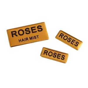 Customized Private Logo Aluminum Metal Label Sticker Tag Waterproof for Perfume Bottles and Candle Jars