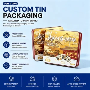 Customized Rigid Square Metal Tin Packaging Tinplate Box for Chocolate, Candy, Cookie and Biscuit Storage