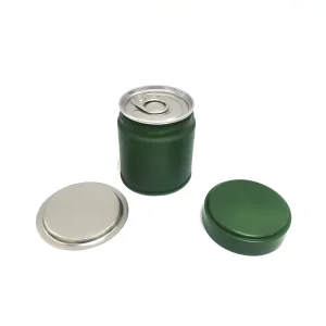 Customized Round Metal Tin Cans Matcha Tin Cans With Easy to Pull Lids and sealed Metal Tin Cans