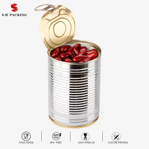 Customized Self Sealing Tinplate Can Lid Food Safe Empty Metal Tin Cans for Baby Food Bread for Tomato Sauce Sardines