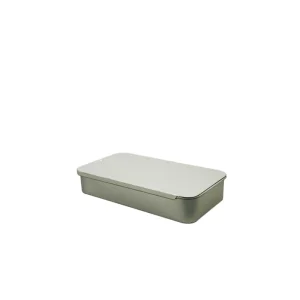 Customized Silver White Black Metal Aluminum Container Rectangle Tin Cans Box with Sliding Top
