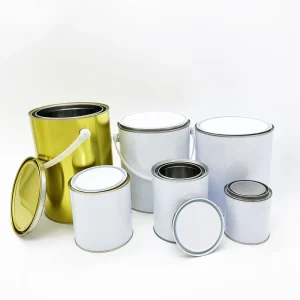 Customized Size Shape Recyclable 4.5L Tin Metal Pail for Chemical Thinner Paint Airtight Anti Rust Features JUWEI Brand 0.23mm