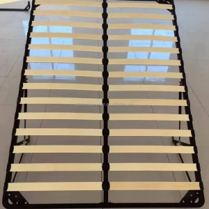 Customized Size Simple High Load Bearing Birch or Poplar Slat KD Package Metal Bed Frame With Lift Mechanism