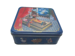 Customized Square Food-Grade Tinplate Metal Cookie Gift Tin Cans for Candy and Cookies