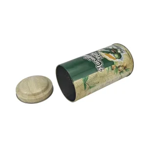 Cylindrical Metal Storage Tins with Custom Design Durable Food Packaging Containers Eco friendly Tin Cans