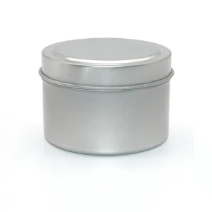 Cylindrical Tinplate Candy Tin Box, Empty Metal Food Container