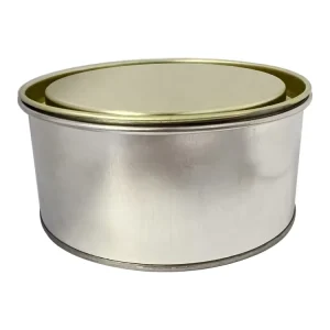 D128 14 oz Tinplate Putty Tin Can with Push-In Lid