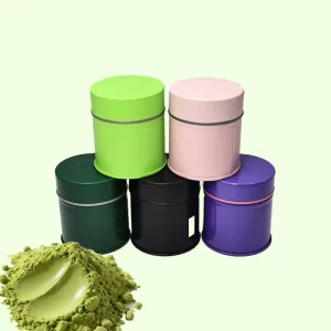 D60*H70mm Premium Airtight Food Grade Colorful Cylindrical Metal Tin Can for Coffee Tea and Matcha Storage Stock