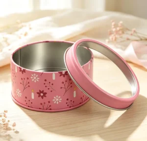 D76*38mm Tinplate Aluminum Metal Tin Can with Transparent Window Lid for Tea Candy Cookie Cake