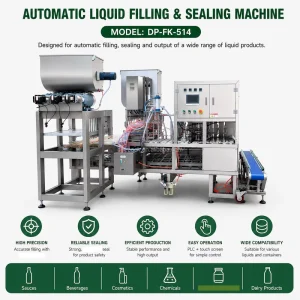 DEEPACK Automatic Sauce Cup Filling Sealing Machine for Condiment Portions and Cup Mold Matching Use