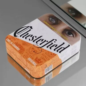 DEXIN Rectangular Tinplate Can Custom Metal Tin Box Eco Friendly Food Grade Recyclable Gift Packaging Hinged Containers Custom