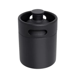 Deep Drawn Black Powder Coated Stainless Steel Mini Beer Keg with Screw Lid