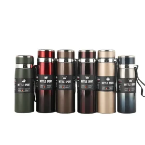 Designer Fashion 18 8 Stainless Steel Water Bottle Black Water Bottles Stainless Steel 1000ml for Promotion