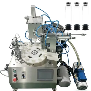 Desktop Glass Filling Sealing and Stoppering Capping Machine for 3ml Small Bottles