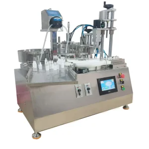 Desktop Rotary Automatic 10 ml, 20 ml and 30 ml Liquid Eye Dropper Bottle Filling and Capping Machine