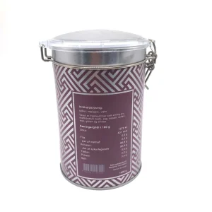 Different Style Round Tin Can Custom Made Plastic Lid Airtight Metal Boxes Tea Tin Box Clip Tin case