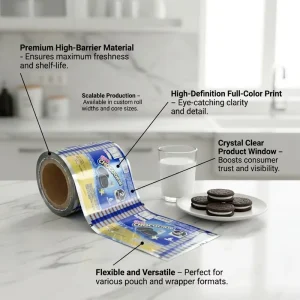 Digital Printed Food Grade Moisture-Proof Aluminum Foil Film for Potato Chips Flexible Sachet Roll