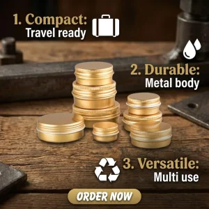 Direct Stock Sales Round Candle Jar Storage Tin Can Soap Lip Balm Box Screw Cap Aluminum Jar Cosmetic Packaging Boxes
