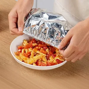 Disposable Aluminum Foil Insulated Metal Camping Food Warmer Fresh Keeping Bowl Cover