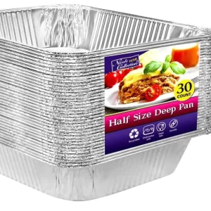 Disposable Aluminum Foil Pans, 9×13 Half Size, with Lids, 10/20/25/50 Pack