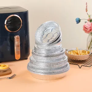 Disposable Aluminum Foil Takeout Food Container with Lid and Baking Liner