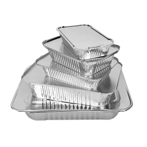 Disposable Aluminum Foil Tray Container with Lid