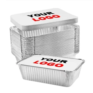 Disposable Aluminum Foil Trays with Lids for Takeaway and Barbecue
