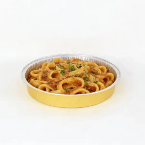 Disposable Food Grade Aluminum Foil Container with Oven-Safe Foil Lid 430ml