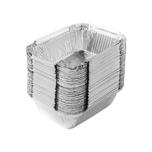 Disposable Lunch Container PET Tin Foil Bowl Tin Paper Box for Household Use Rectangular Aluminum Foil Packaging
