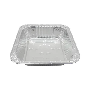 Disposable Oven-Safe Food Grade Aluminum Foil Container Set, Heat-Resistant Rectangular Serving Tray Box