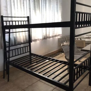 Dormitory Double Metal Triple Bunk Beds Sale Frame Beds for Bedroom Diassembly square Pipe Double layer Iron Beds