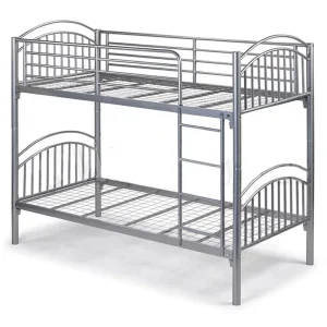 Dormitory School Apartment Hotel Furniture Easy Assemble Detachable Modern Bunk Bed Metal Frame with Stairs