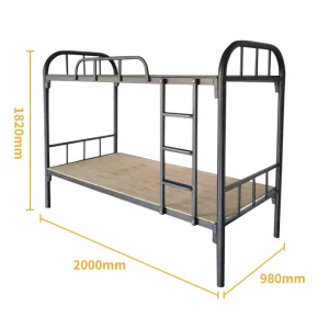 Double Beds for Student Accommodation Heavy Duty Metal Steel Frame Dormitory Boarding School Furniture