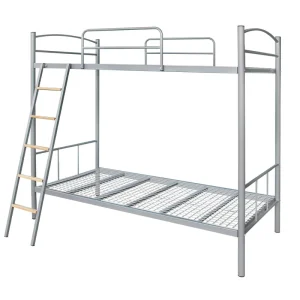 Double Bunk Bed Modern Metal Frame Dormitory Bed Portable Adults Kids Storage-Friendly Bedroom Commercial Hotels Schools