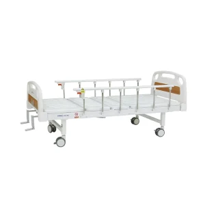 Double Cranks Clinical Home Care Medical Bed Manual Metal Hospital Bed with Silent Castors