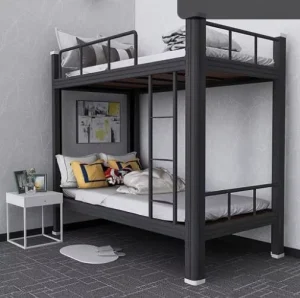 Double Deck Bed Steel Bunk Beds Made of Steel Metal Bed Cama Litera De Metal Escalera