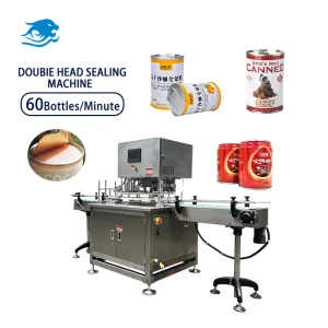 Double-Head Electric Tin and Metal Can Sealing Machine with Servo Motor