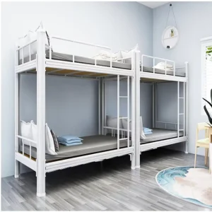 Double Metal Modern Bunk Bed for Kids School and Bedroom Use Strong Iron Frame